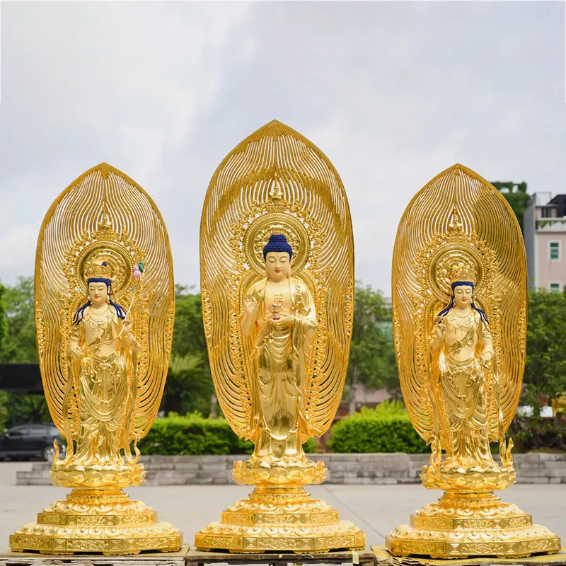 180 CM Taiwan Zuiver Koper Guanyin Bodhisattva Boeddhabeeld