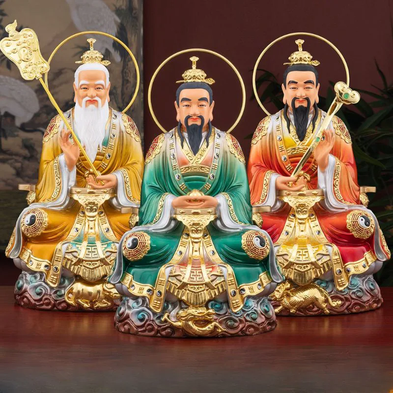 Bronzen San Qing Dao Zu-beeldenset