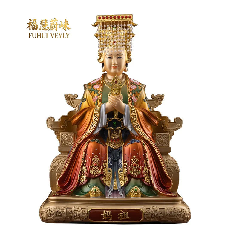 Bronzen Mazu-beeld voor tempel en huis