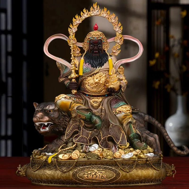 Tiger Riding Treasure Bowl Rijkdom Godheid Zhao Gongming